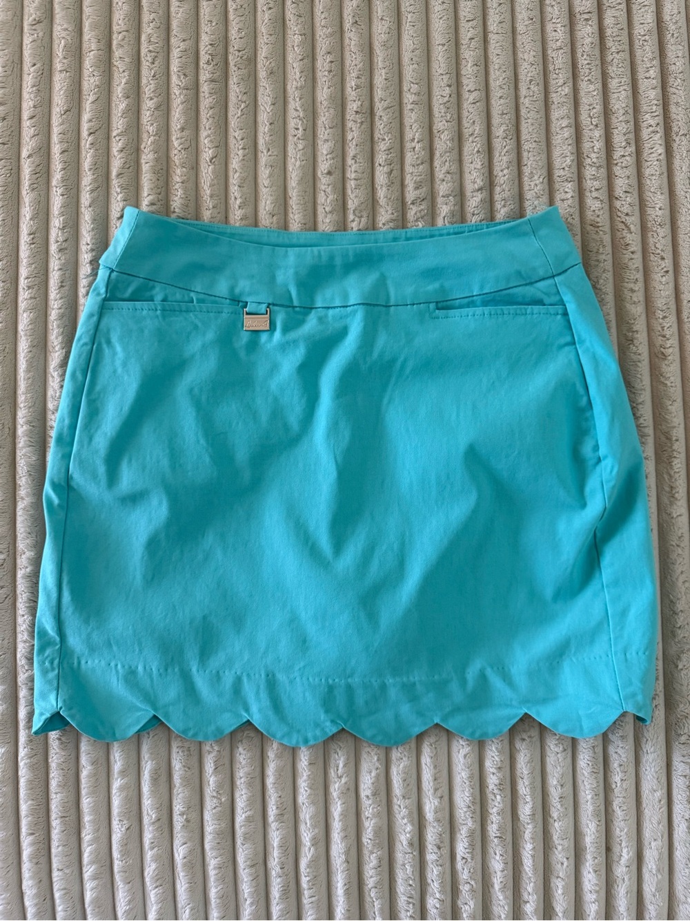 Lulu-B Aqua/Turquoise Mini Skirt